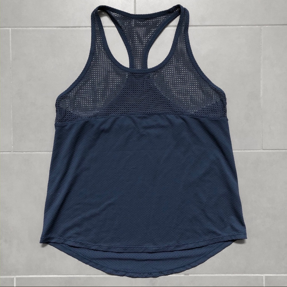 Lorna Jane LJ Excel Fabric Tank Navy Blue M